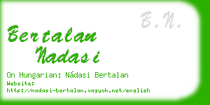 bertalan nadasi business card
